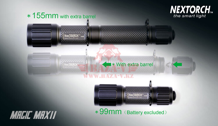 Тактический подствольный водонепроницаемый фонарь NexTORCH Magic Max II, светодиод 35 люмен