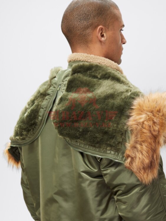 Куртка унисекс аляска Alpha Industries N-2B Short Waist Parka (Sage Green)