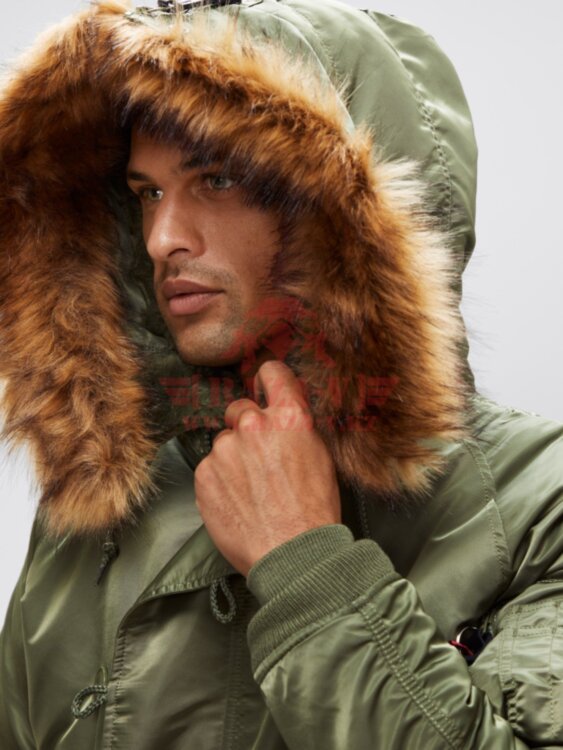 Куртка унисекс аляска Alpha Industries N-2B Short Waist Parka (Sage Green)