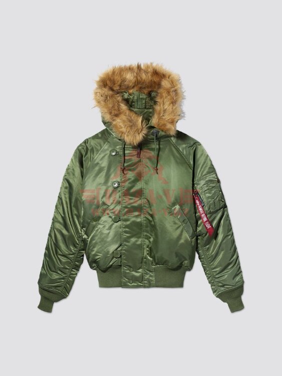 Куртка унисекс аляска Alpha Industries N-2B Short Waist Parka (Sage Green)