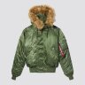 Куртка унисекс аляска Alpha Industries N-2B Short Waist Parka (Sage Green)