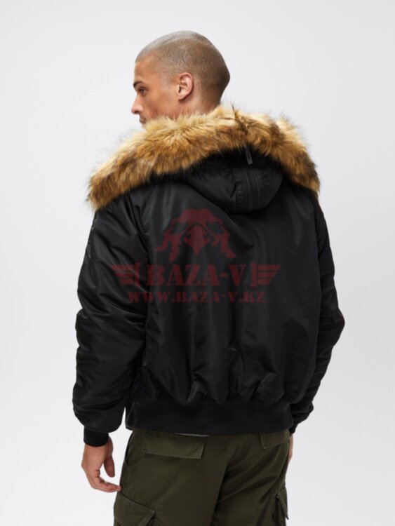 Куртка унисекс аляска Alpha Industries N-2B Short Waist Parka (Black)
