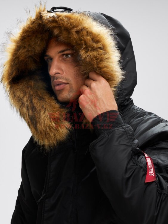 Куртка унисекс аляска Alpha Industries N-2B Short Waist Parka (Black)
