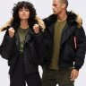 Куртка унисекс аляска Alpha Industries N-2B Short Waist Parka (Black)