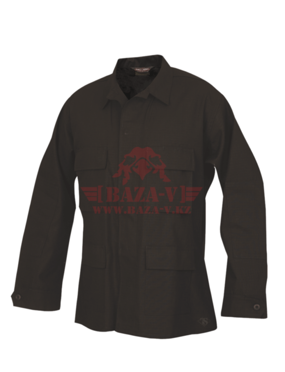 Китель классической полевой формы TRU-SPEC Classic BDU Coat (Однотонный) 100% Cotton RipStop (Black)