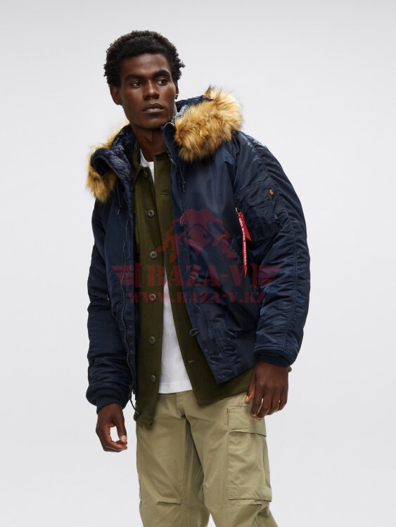 Куртка унисекс аляска Alpha Industries N-2B Short Waist Parka (Replica Blue)