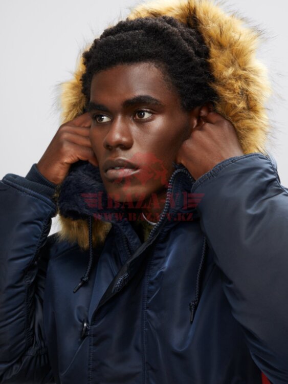 Куртка унисекс аляска Alpha Industries N-2B Short Waist Parka (Replica Blue)
