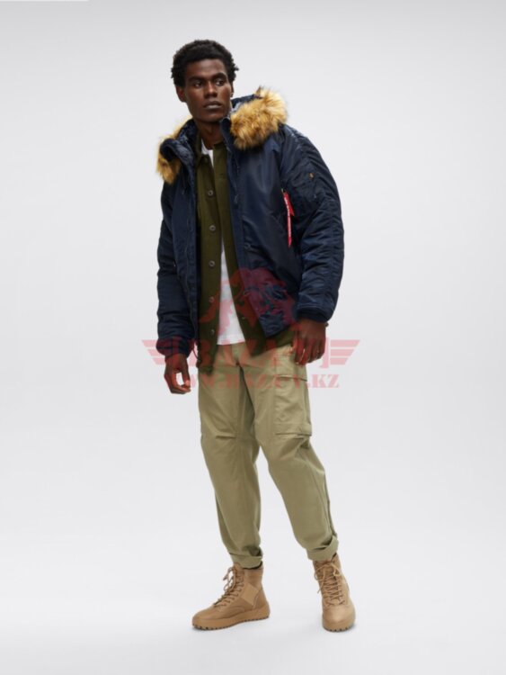 Куртка унисекс аляска Alpha Industries N-2B Short Waist Parka (Replica Blue)