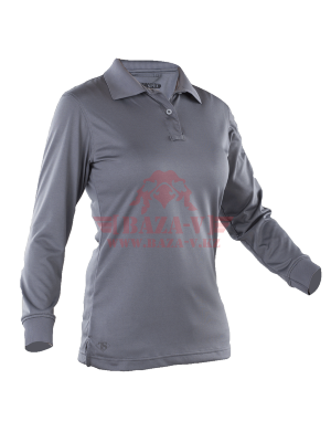 Женское Поло с длинным рукавом TRU-SPEC Ladies' 24-7 SERIES® Performance Polo 100% Jersey Knit Polyester (Steel Grey)