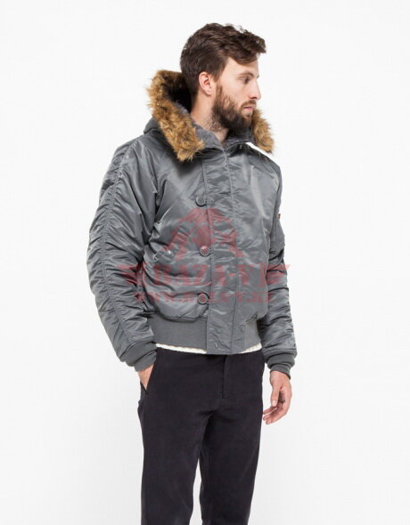 Куртка унисекс аляска Alpha Industries N-2B Short Waist Parka (Gun Metal)