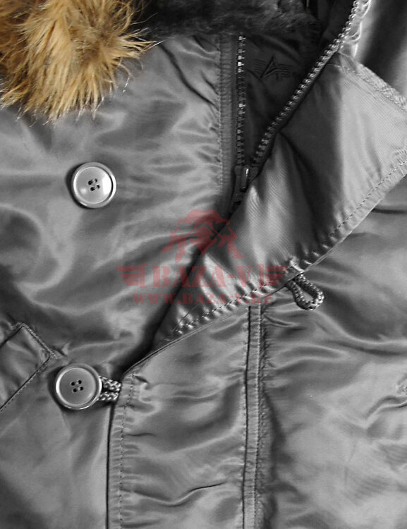 Куртка унисекс аляска Alpha Industries N-2B Short Waist Parka (Gun Metal)