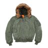 Куртка-бомбер Alpha Industries Hooded Ma-1 (Sage Green)