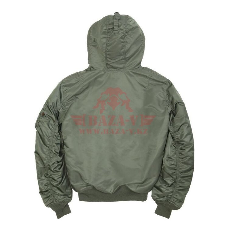 Куртка-бомбер Alpha Industries Hooded Ma-1 (Sage Green)