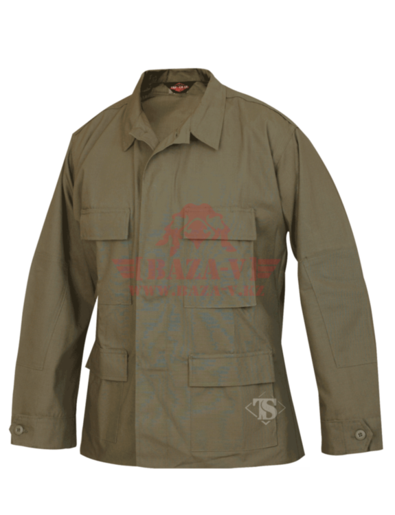 Китель классической полевой формы TRU-SPEC Classic BDU Coat (Однотонный) 100% Cotton RipStop (Olive)