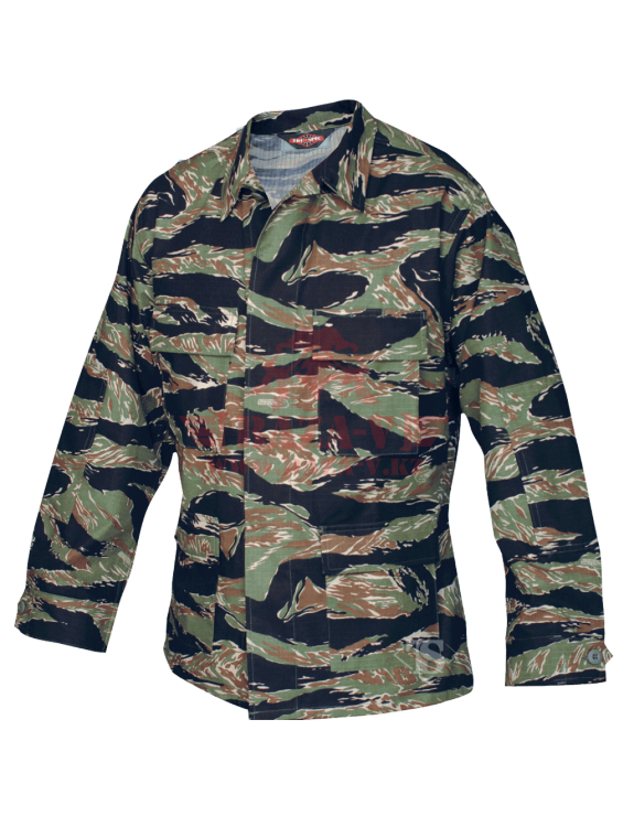 Китель классической полевой формы TRU-SPEC Classic BDU Coat (CAMO) 100% Cotton RipStop (Vietnam Tiger Stripe)