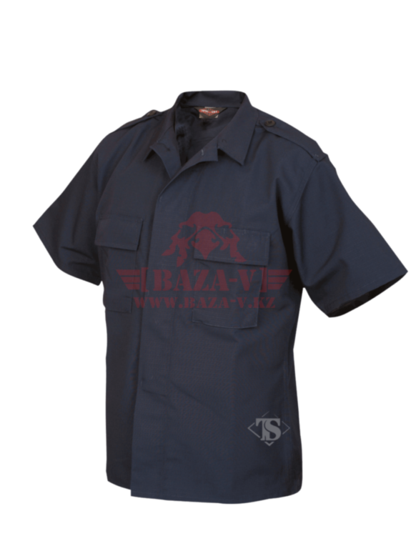 Тактическая рубашка с коротким рукавом TRU-SPEC Short Sleeve Tactical Shirt 6.5 oz 65/35 PC Rip-Stop (Navy)