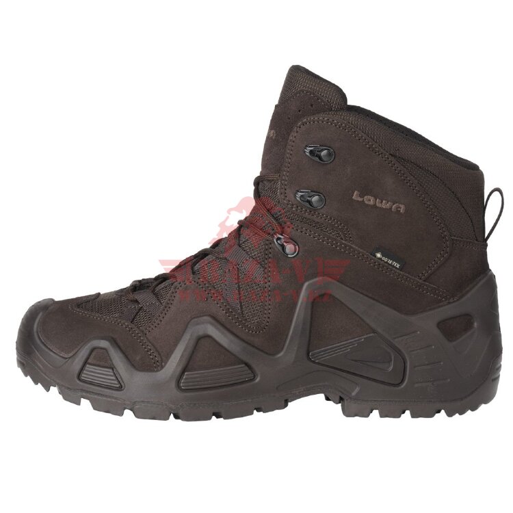 Тактические мембранные ботинки LOWA Zephyr GTX MID TF (Dark brown)