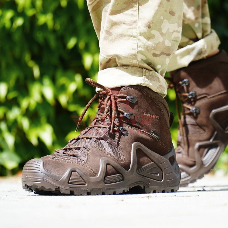 Тактические мембранные ботинки LOWA Zephyr GTX MID TF (Dark brown)