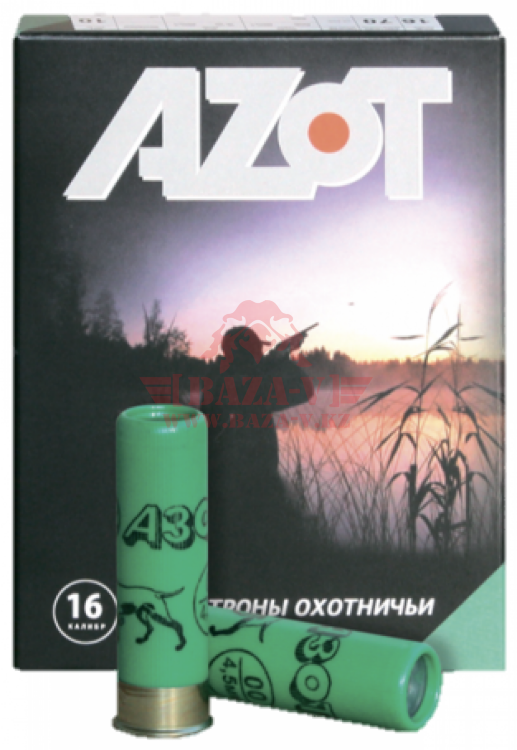 Патрон охотничий AZOT 16/70, дробь №3, контейнерный, 28г