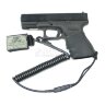 Тренчик жесткий 5мм J-Tech® Tactical Antiskid Pistol Grip Lanyard - Coiled (Tight wire) (Black)