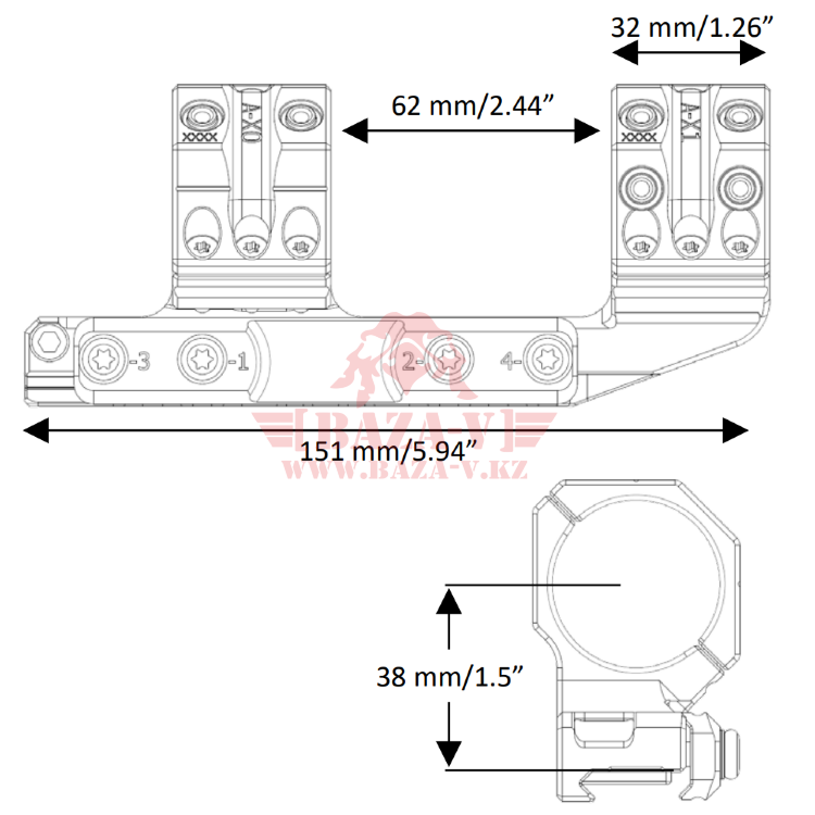 Быстросъемный кронштейн SPUHR QDP-3616 техническая спецификация