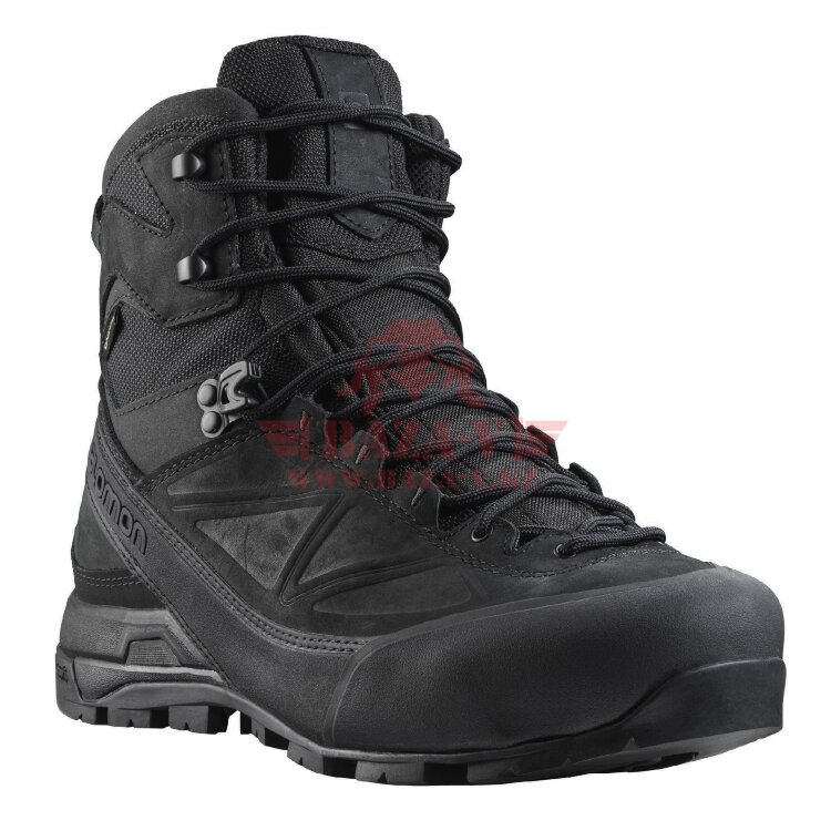 Зимние мембранные тактические ботинки Salomon X ALP GTX Forces (Black)