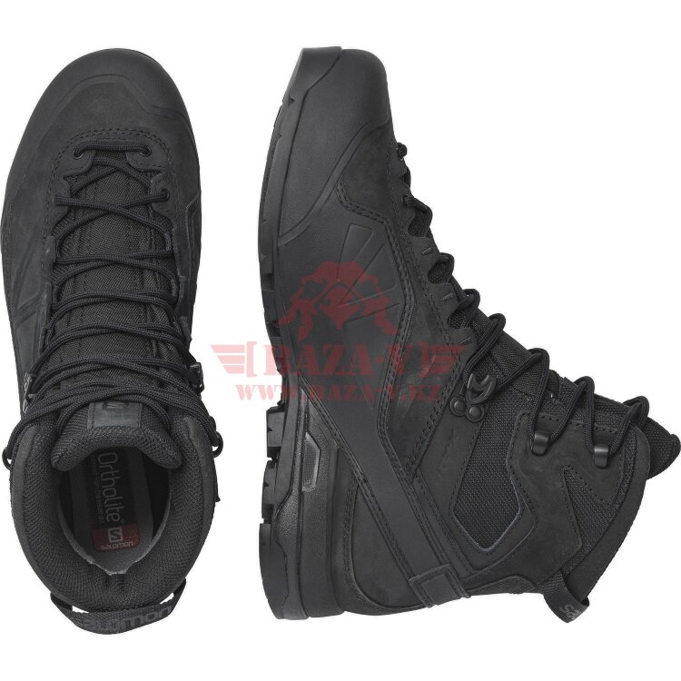 Зимние мембранные тактические ботинки Salomon X ALP GTX Forces (Black)