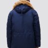 Зимняя куртка-парка Аляска Alpha Industries Slim Fit N-3B, натуральный мех (Replica Blue/Orange)