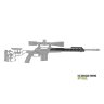 Цевье с планкой Picatinny для шасси MDT ESS Forend NV Rail 15" (Black)