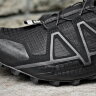 Тактические беговые кроссовки Salomon Speedcross 4 Wide Forces для пересеченной местности (Black)