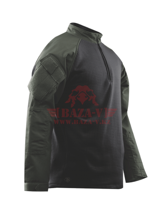 Теплая тактическая рубашка TRU-SPEC TRU® 1/4 Zip Winter Combat Shirt 65/35 PC RipStop (Black)
