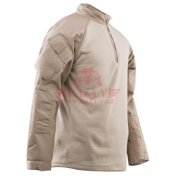 Теплая тактическая рубашка TRU-SPEC TRU® 1/4 Zip Winter Combat Shirt 65/35 PC RipStop (Khaki)