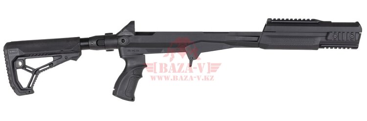 Ложе для СКС Fab-Defense M4 SKS SB, телескопический складной приклад с буферной отдачей (FX-M4SKSSBB Black)