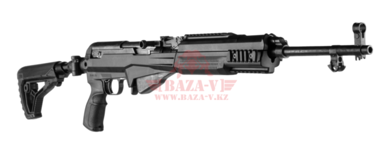 Ложе для СКС Fab-Defense M4 SKS SB, телескопический складной приклад с буферной отдачей (FX-M4SKSSBB Black)