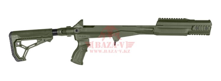Ложе для СКС Fab-Defense с телескопическим складным прикладом с буферной отдачей (FX-M4SKSSB Green)