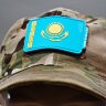 Патч Государственный флаг Республики Казахстан (нашивка с липучкой велкро)