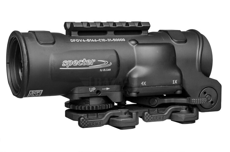 Оптический прицел ELCAN SpecterDR 1x/4x (DFOV4-T265-C20), баллистическая марка 7.62