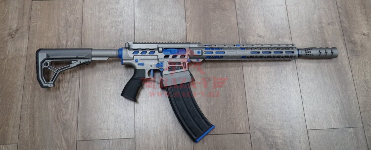 Гладкоствольное ружье для IPSC Tigris XR12 Pro, 12х76, 16" в кейсе (Titanium/Blue)