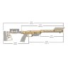 Шасси для Tikka T3 SA MDT LSS-XL Gen2 Carbine Interface Chassis RH (Black)