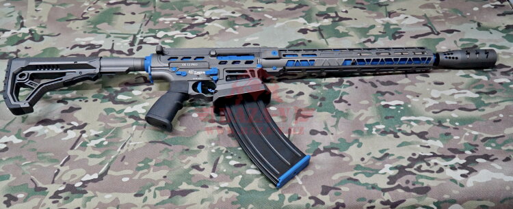 Гладкоствольное ружье для IPSC Tigris XR12 Pro, 12х76, 16" в кейсе (Tungsten/Blue)
