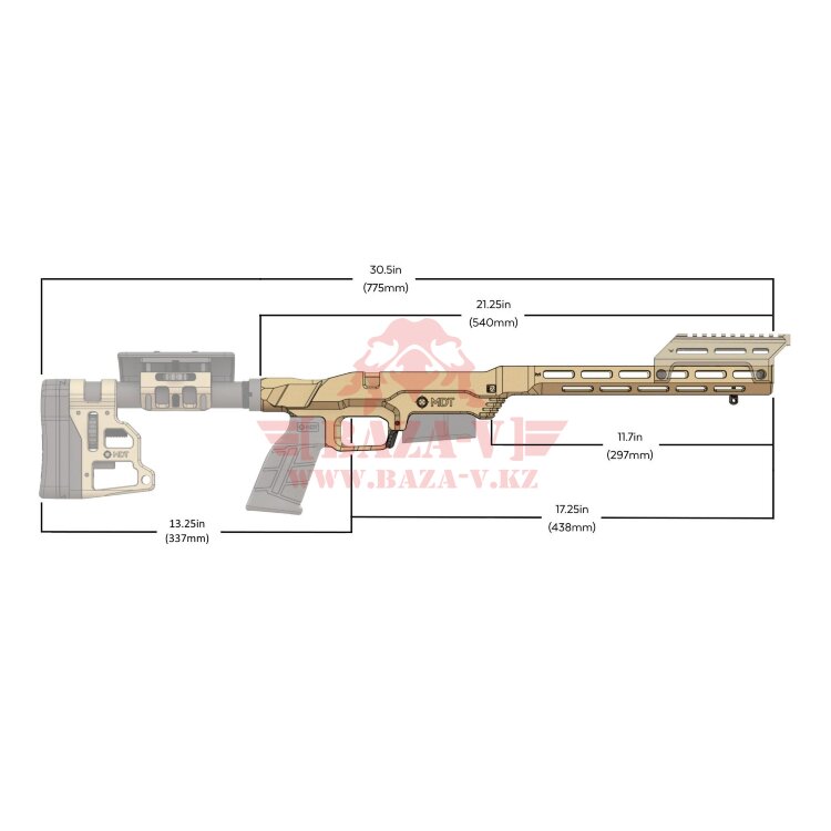 Шасси для Tikka T3 SA MDT LSS-XL Gen2 Carbine Interface Chassis RH (FDE)