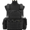Разгрузочный жилет J-Tech® CP-6 Combat Chest Rig с возможностью установки бронеплит (Black)