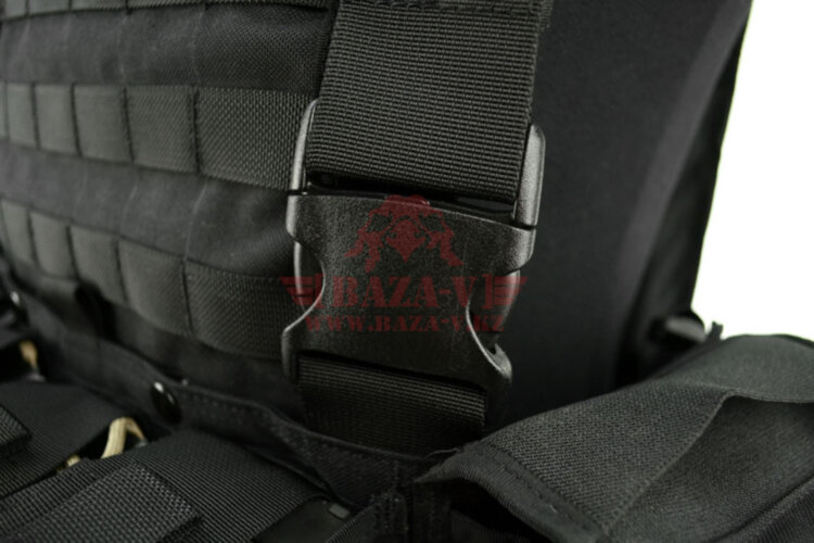 Разгрузочный жилет J-Tech® CP-6 Combat Chest Rig с возможностью установки бронеплит (Black)