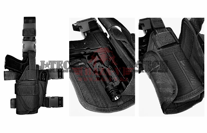 Набедренная кобура, универсальная J-Tech® Patriot-II, правша (TA03-0107-01 Black)