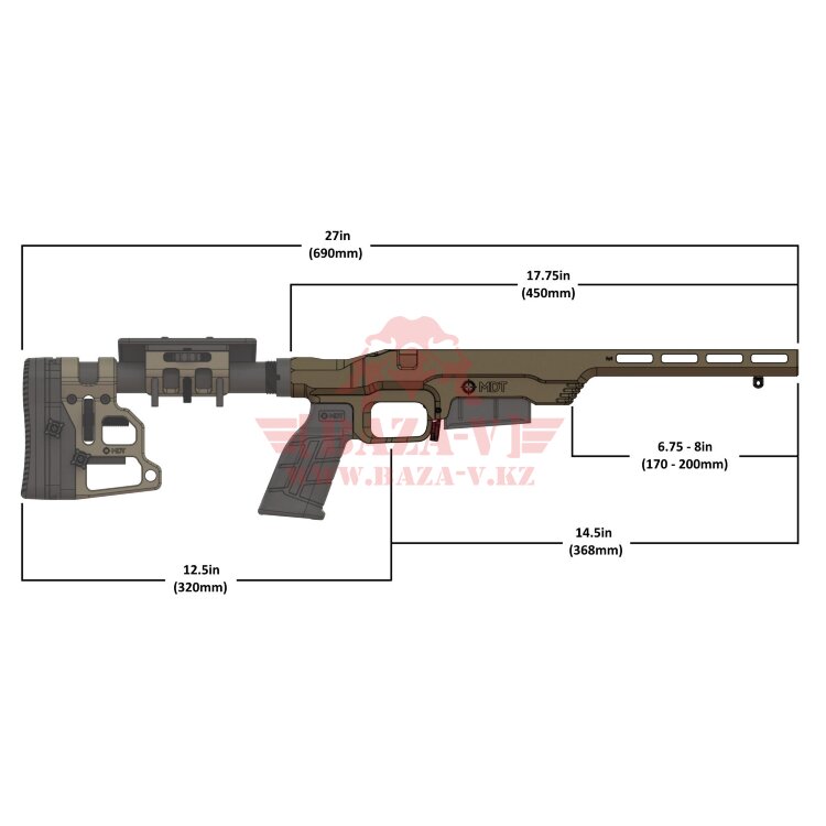 Шасси для Tikka T3 SA MDT LSS Gen2 Chassis RH (FDE)