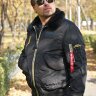 Куртка-бомбер Alpha Industries B-15 AIR FRAME FLIGHT (Black)