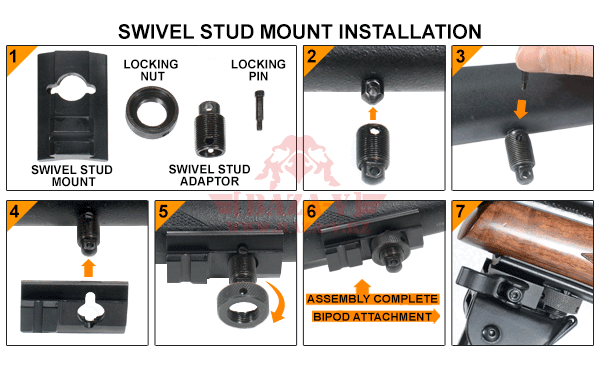 Сошка быстросъемная UTG Leapers на Picatinny/Weaver/антабку (TL-BP88-Q)