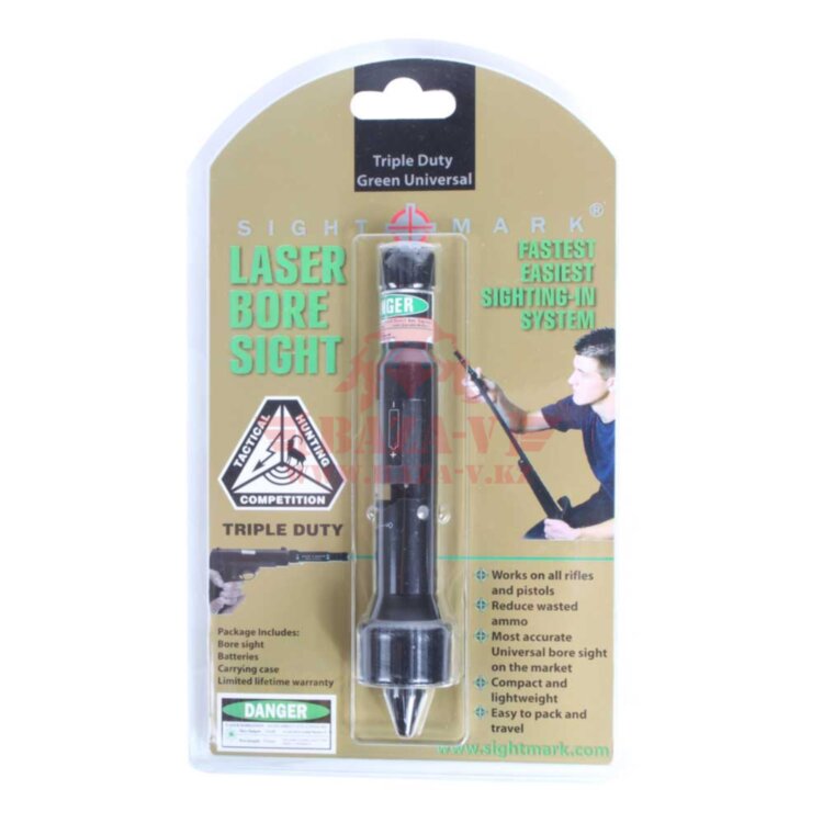Универсальная лазерная пристрелка оружия .17-.50 Sightmark® Green Laser Boresight (SM39026)