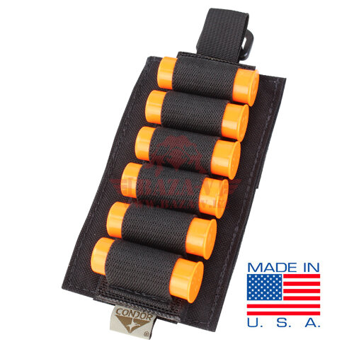 Открытый патронташ 12 калибра Condor US1023: Tactical Shotgun Reload Platform (Black)