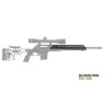 Цевье с планкой Picatinny для шасси MDT ESS Forend Full Rail 15" (Grey)